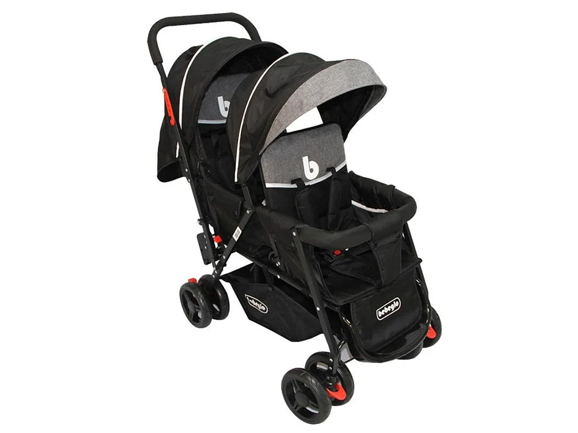 COCHE DOBLE DUO PRIX BEBEGLO NEGRO 2