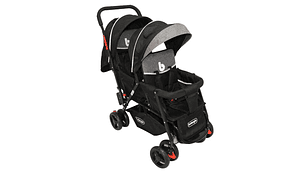 COCHE DOBLE DUO PRIX BEBEGLO NEGRO