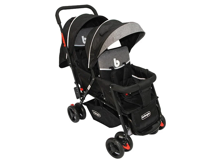 COCHE DOBLE DUO PRIX BEBEGLO NEGRO 2