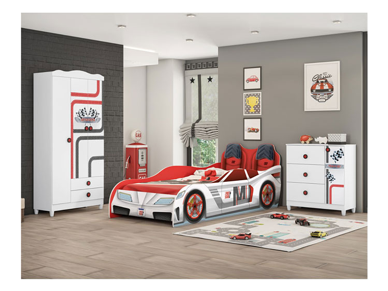 CAMA TRANSICIÓN INFANTIL KIDSCOOL FAST CAR BLANCO 5