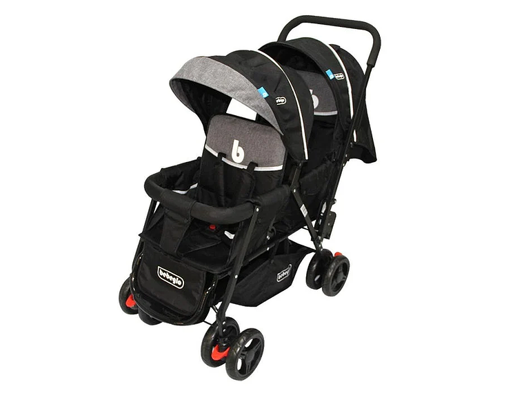 COCHE DOBLE DUO PRIX BEBEGLO NEGRO 3