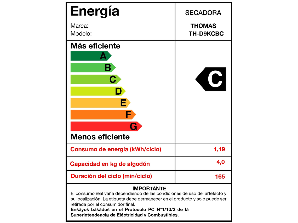SECADORA ELE CTRICA 9 KG POR CONDENSACION CON BOMBA CALOR 7