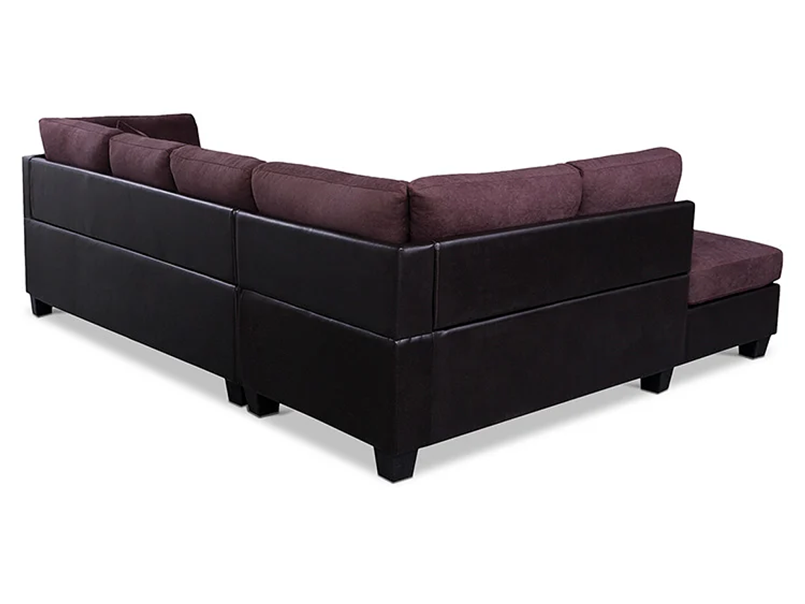 SOFÁ SECCIONAL CIC BITONO IZQUIERDO 5 CUERPOS CHOCOLATE 2