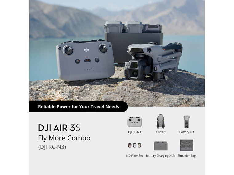 DRONE DJI AIR 3S FLY MORE COMBO (DJI RC-N3)+ MEMORIA 64GB 6
