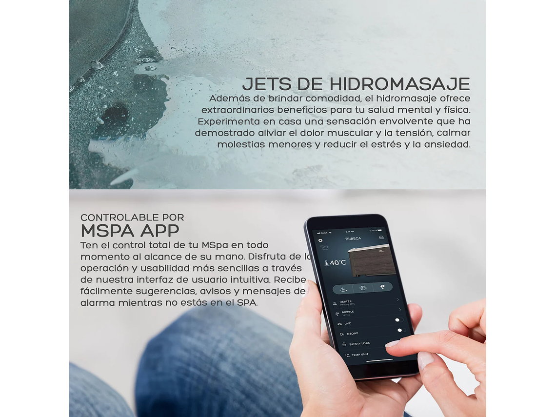 HOT TUB JACUZZI SPA RÍGIDO 6 PERSONAS OSLO FRAME WIFI MSPA 5