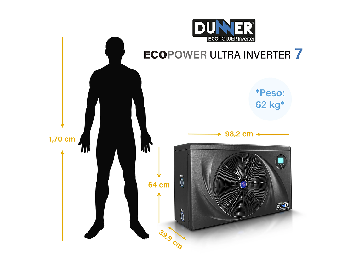 BOMBA DE CALOR DUNNER BOMBAS CALOR ECOPOWER ULTRA INVERTER-7 PISCINA HASTA 20M3 4