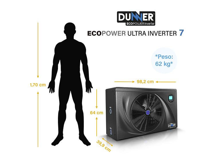 BOMBA DE CALOR DUNNER BOMBAS CALOR ECOPOWER ULTRA INVERTER-7 PISCINA HASTA 20M3 4