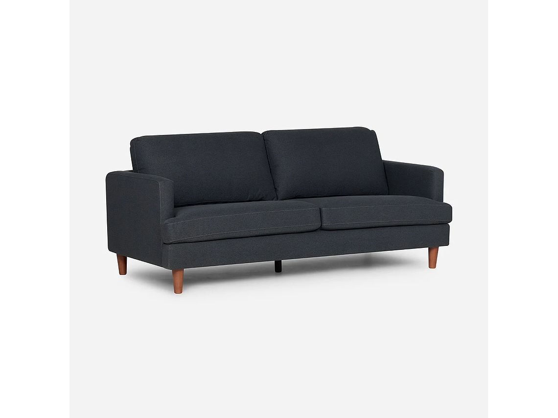 SOFÁ ROSEN 3 CUERPOS GRAFITO WELLS TELA 1