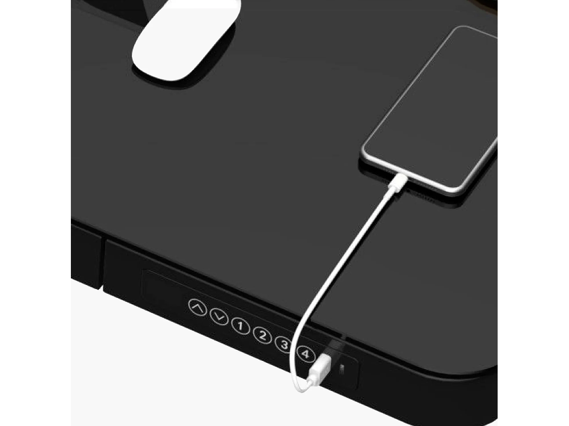 ESCRITORIO FORM DESIGN HOME OFFICE COSMO ELÉCTRICO NEGRO ACERO 3