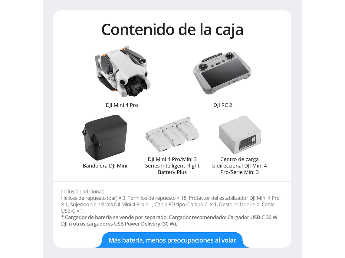 DRONE DJI MINI 4 PRO FMC PLUS (RC 2) + TARJETA 64GB 8