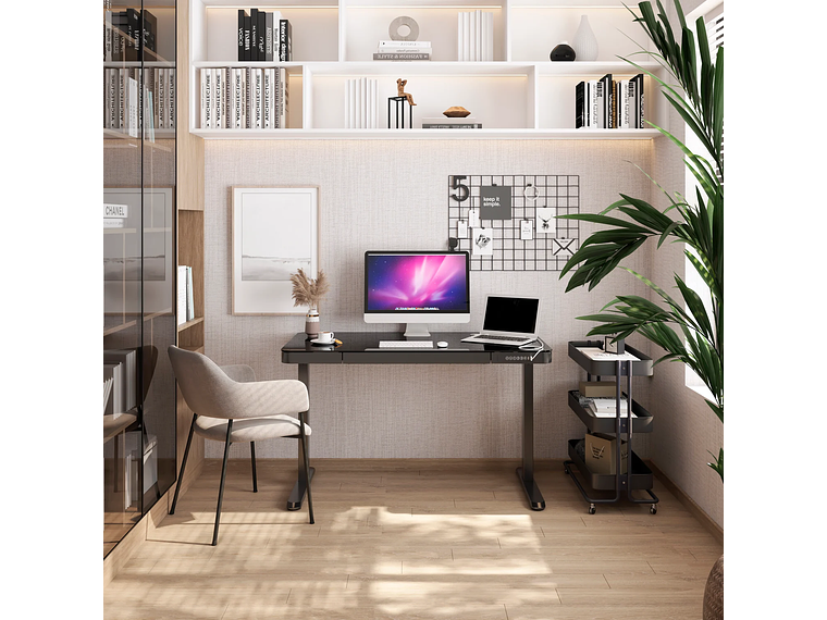 ESCRITORIO FORM DESIGN HOME OFFICE COSMO ELÉCTRICO NEGRO ACERO 7