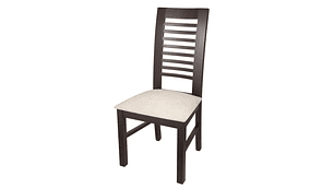 SILLAS ARTHOME LUCIANA MADERA CHOCOLATE PACK 10 TAPIZ BEIGE JASPEADO