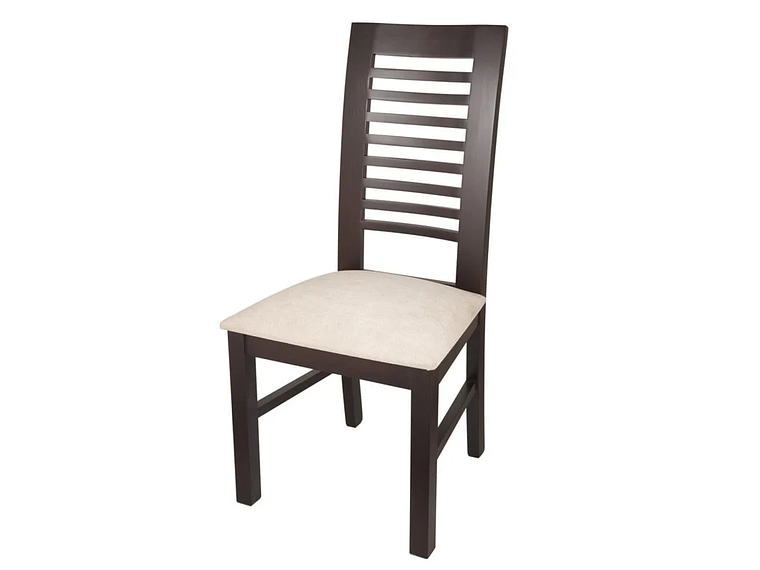 SILLAS ARTHOME LUCIANA MADERA CHOCOLATE PACK 10 TAPIZ BEIGE JASPEADO 1