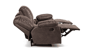 SOFÁ ROSEN RECLINABLE BUCAREST PU 3 CUERPOS CAFÉ