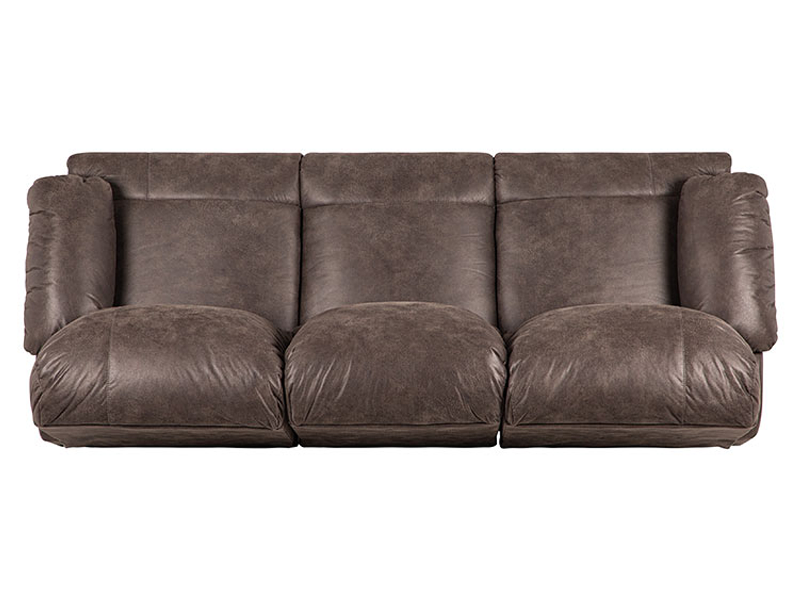 SOFÁ ROSEN RECLINABLE BUCAREST PU 3 CUERPOS CAFÉ 6