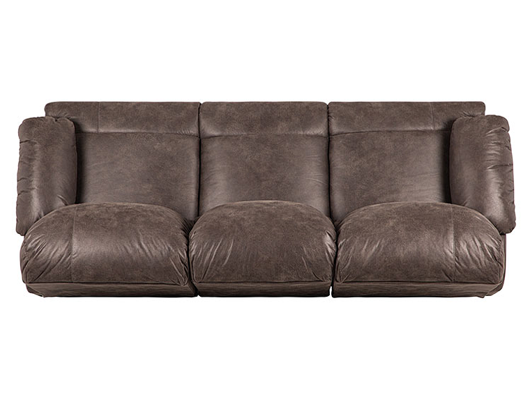 SOFÁ ROSEN RECLINABLE BUCAREST PU 3 CUERPOS CAFÉ 6