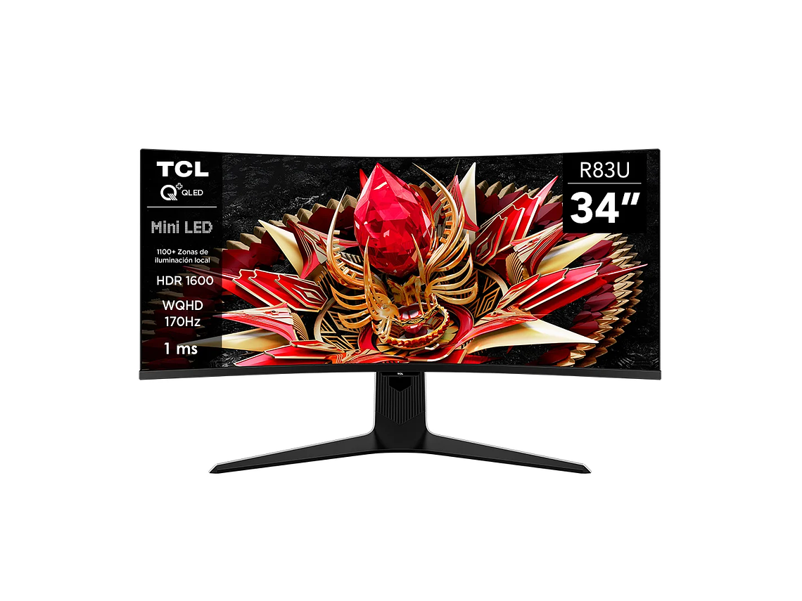MONITOR GAMER TCL 34' R83Q 170HZ 4K QD-MINILED 1MS 1