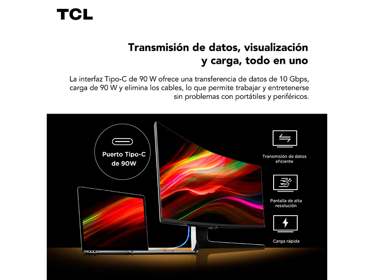 MONITOR GAMER TCL 34' R83Q 170HZ 4K QD-MINILED 1MS 2