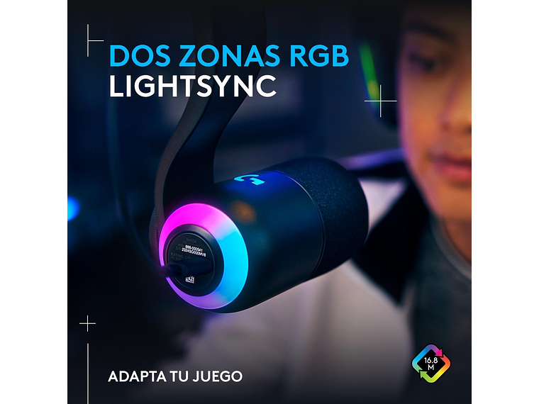 LOGITECH G YETI GX MICRÓFONO DINÁMICO RGB CON LIGHTSYNC NEGR 3