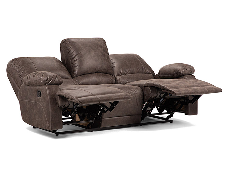 SOFÁ ROSEN RECLINABLE BUCAREST PU 3 CUERPOS CAFÉ 4