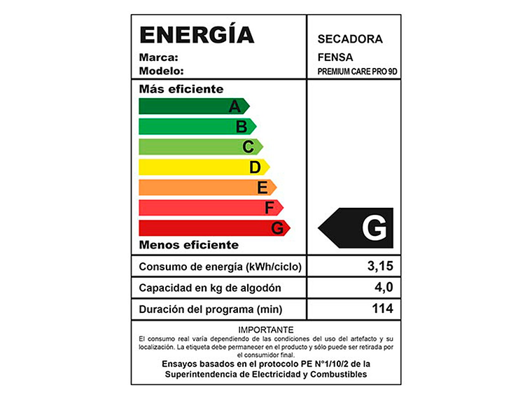 SECADORA DE ROPA POR VENTILACIÓN MADEMSA PREMIUM CARE PRO 9D 9KG GRIS 3