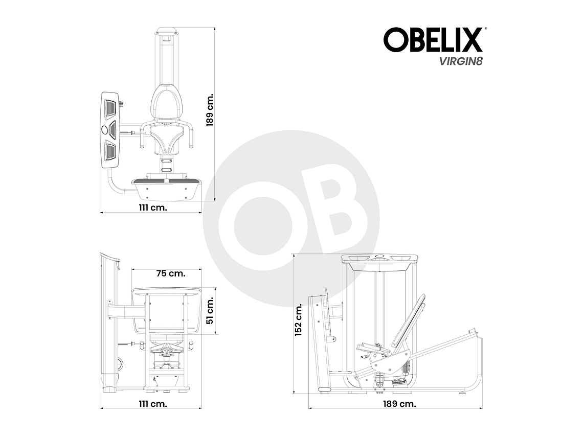Prensa Horizontal Sentado V8 Series | Obelix 2