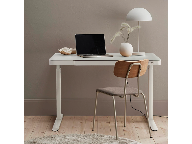 ESCRITORIO FORM DESIGN HOME OFFICE COSMO ELÉCTRICO BLANCO ACERO 8