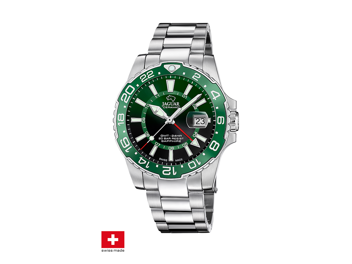 RELOJ DE PULSERA JAGUAR J1011/3 SWISS VERDE HOMBRE CERAMIC 1
