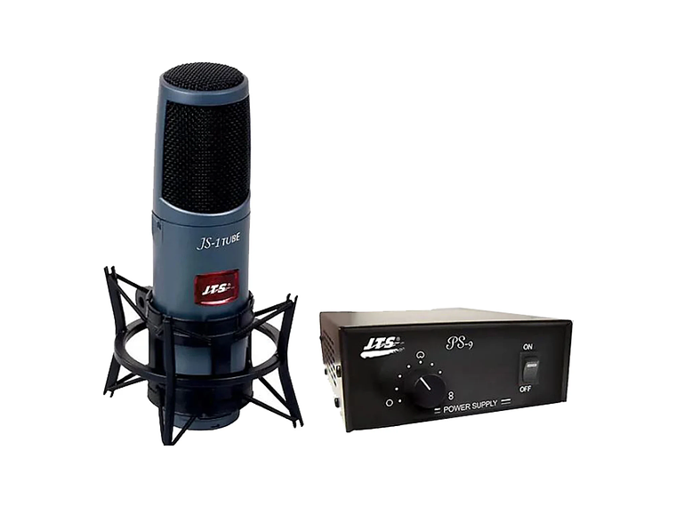 MICROFONO CONDENSADOR XLR JTS JS-1TUBE+PS-9 1
