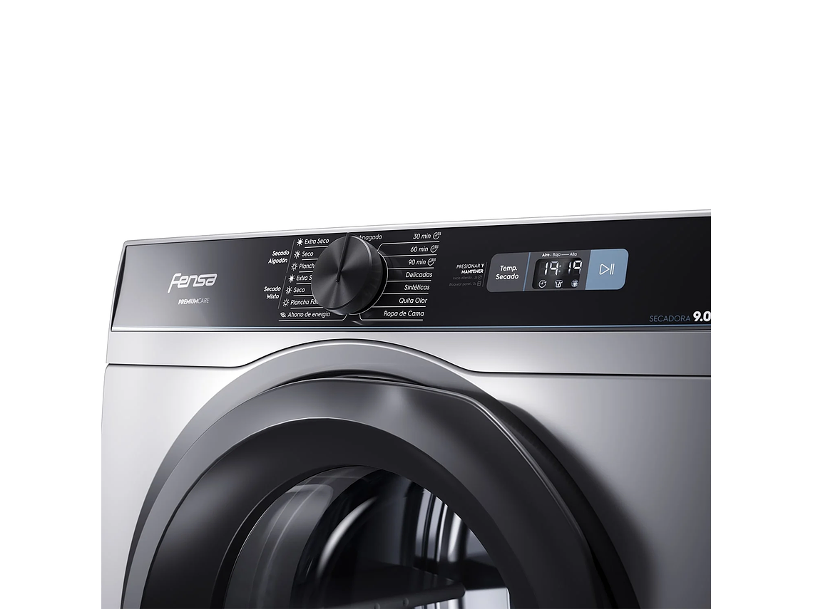SECADORA DE ROPA FENSA 9KG FRONTAL PREMIUM CARE PRO 9D GRIS 4