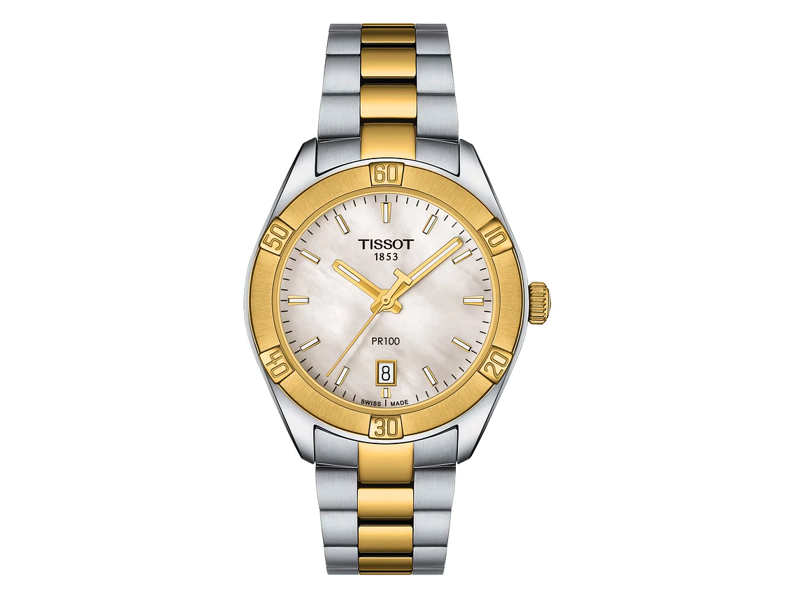 RELOJ TISSOT MUJER PR 100 SPORT CHIC ORO 1