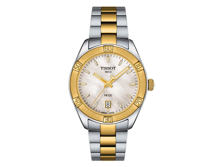 RELOJ TISSOT MUJER PR 100 SPORT CHIC ORO 1