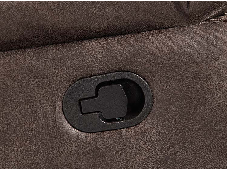 SOFÁ ROSEN RECLINABLE BUCAREST PU 3 CUERPOS CAFÉ 11