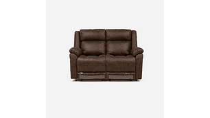 SOFÁ RECLINABLE ASCOTT 2 CUERPOS MANUAL CUERO PU CHOCOLATE