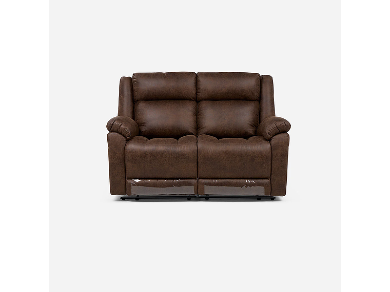 SOFÁ RECLINABLE ASCOTT 2 CUERPOS MANUAL CUERO PU CHOCOLATE 1