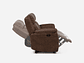 SOFÁ RECLINABLE ASCOTT 2 CUERPOS MANUAL CUERO PU CHOCOLATE - Miniatura 2