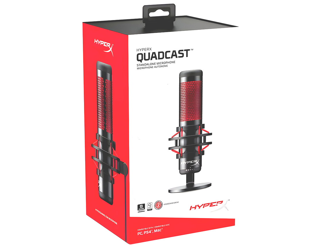 MICRÓFONO GAMER STREAMING HYPERX QUADCAST PROFESIONAL 1