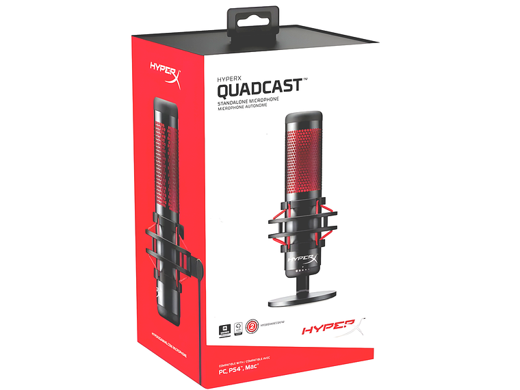 MICRÓFONO GAMER STREAMING HYPERX QUADCAST PROFESIONAL 1