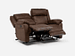 SOFÁ RECLINABLE ASCOTT 2 CUERPOS MANUAL CUERO PU CHOCOLATE - Miniatura 3