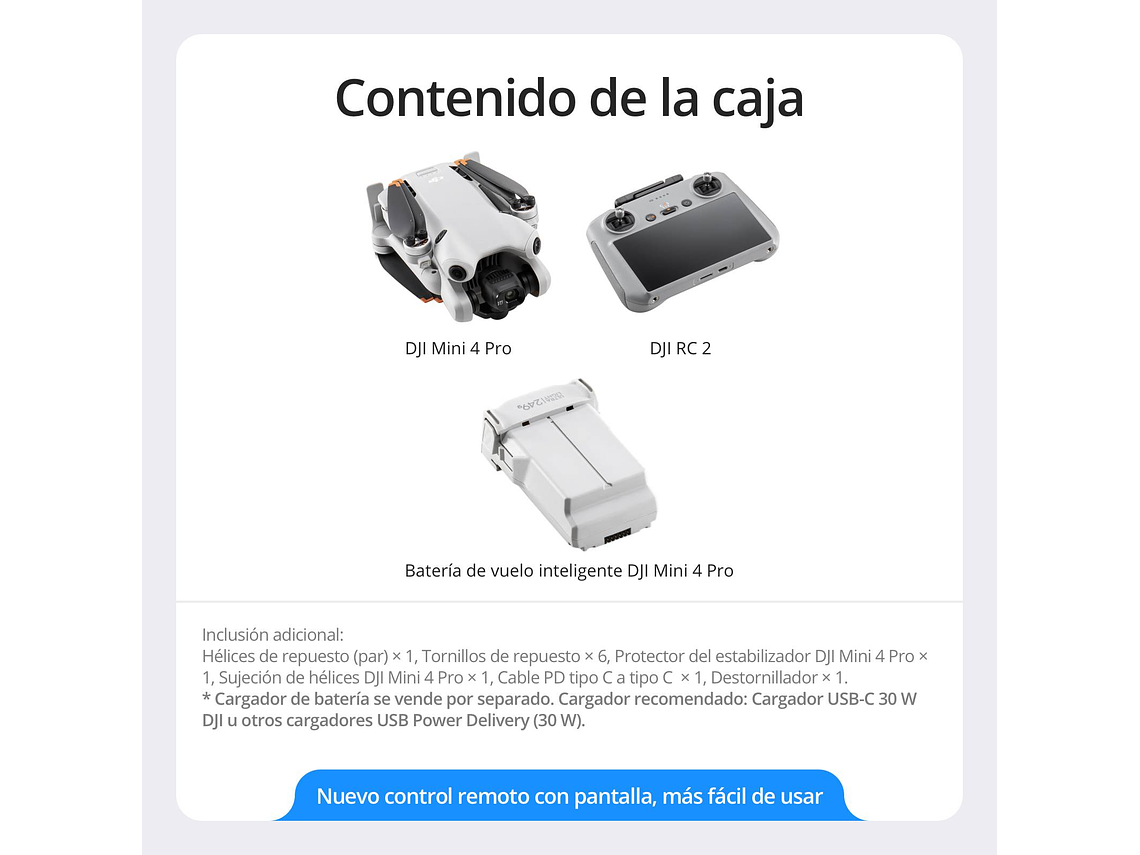 DRONE DJI MINI 4 PRO (RC 2) + TARJETA 64GB 6