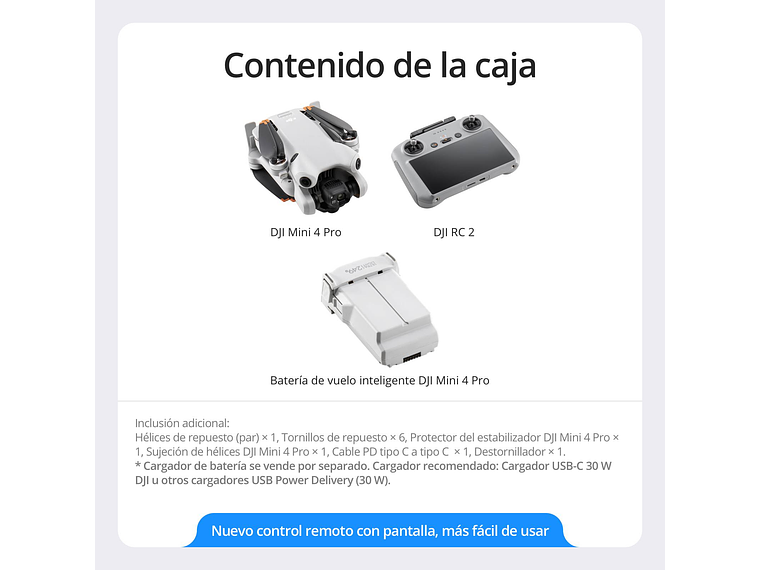 DRONE DJI MINI 4 PRO (RC 2) + TARJETA 64GB 6
