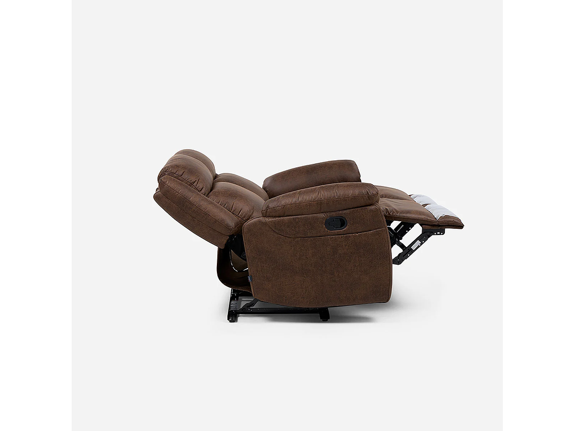 SOFÁ RECLINABLE ASCOTT 2 CUERPOS MANUAL CUERO PU CHOCOLATE 6