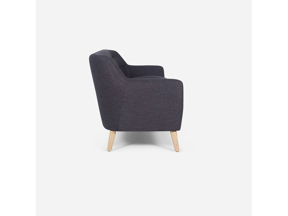 SOFÁ ROSEN 3 CUERPOS GRAFITO RAFAELLA TELA CHARCOAL 2