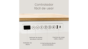 ESCRITORIO RELAN ELÉCTRICO OAK PRO TOP LIVING STANDING DESK
