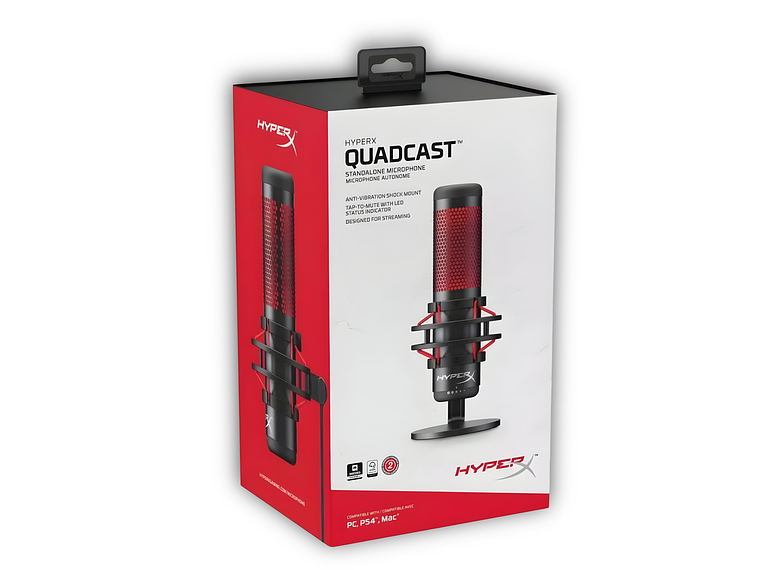 MICRÓFONO GAMER STREAMING HYPERX QUADCAST PROFESIONAL 8