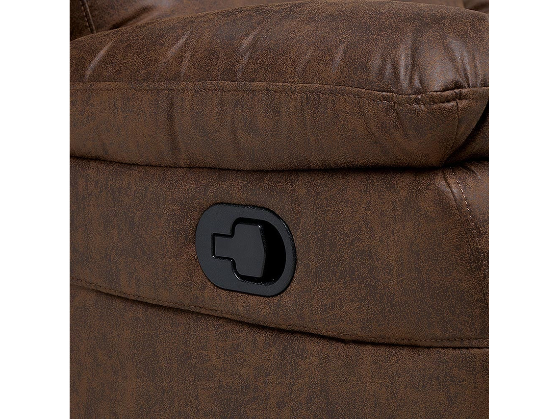 SOFÁ RECLINABLE ASCOTT 2 CUERPOS MANUAL CUERO PU CHOCOLATE 9