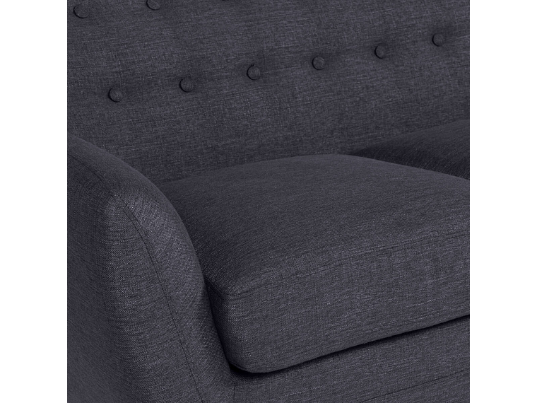 SOFÁ ROSEN 3 CUERPOS GRAFITO RAFAELLA TELA CHARCOAL 7