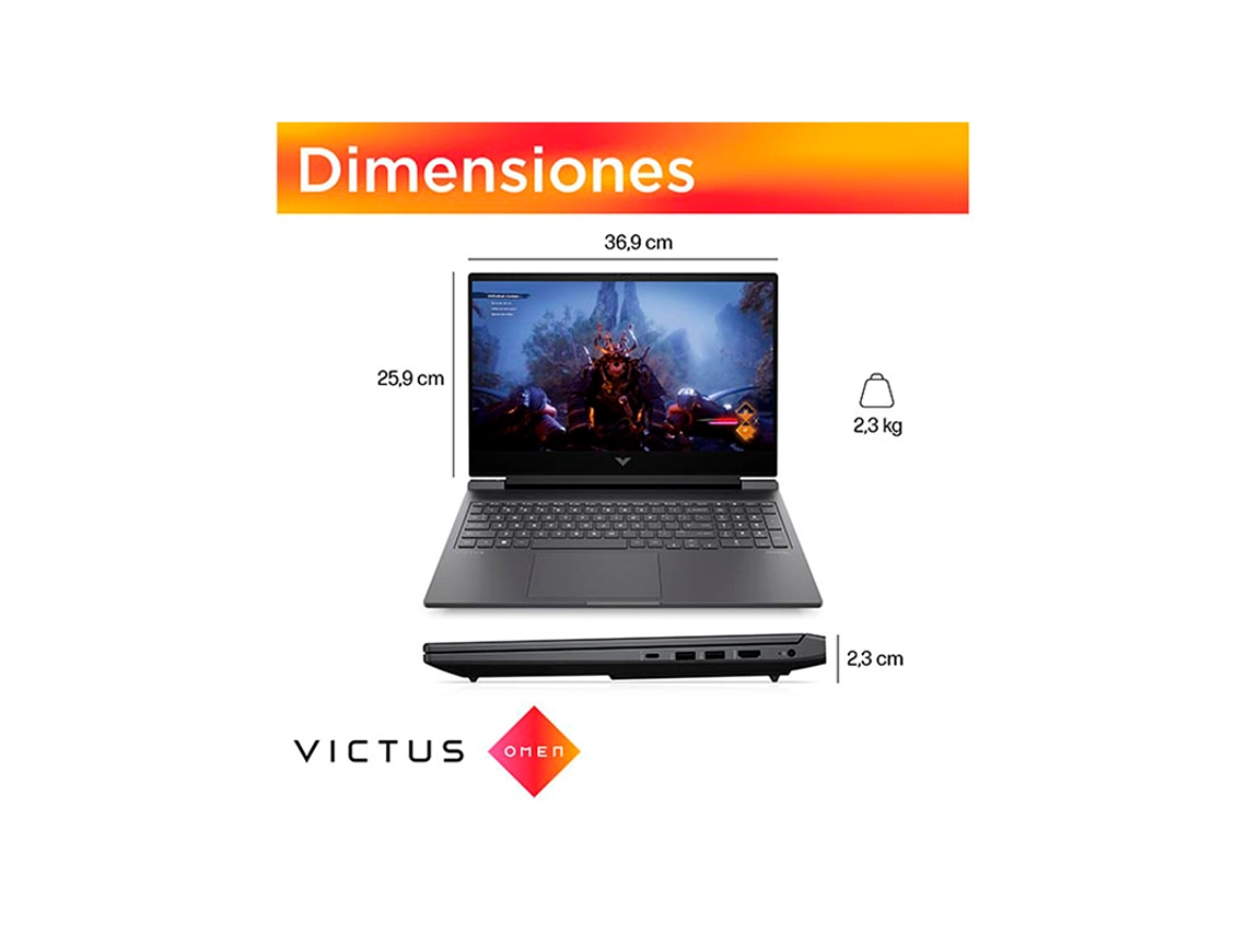 NOTEBOOK GAMER HP VICTUS 16-R1015LA INTEL CORE I7 16GB RAM 1TB SSD NVIDIA RTX 4060 16