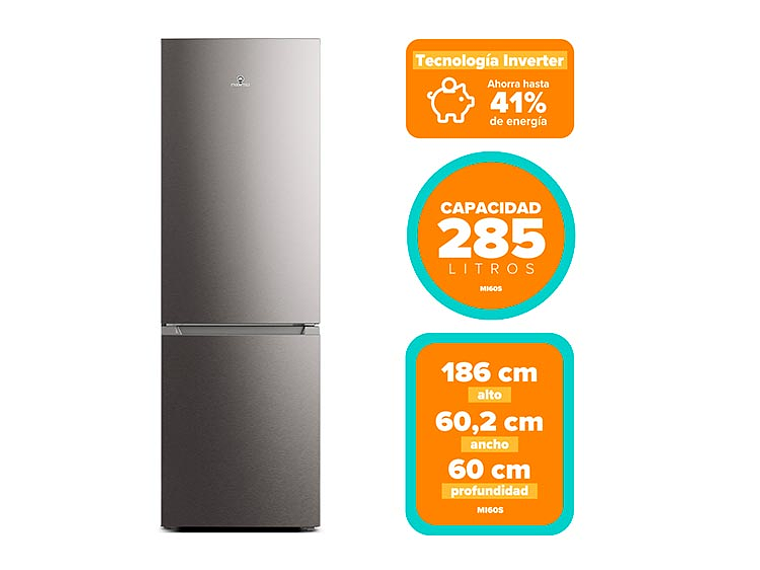 REFRIGERADOR BOTTOM FREEZER MADEMSA 285 L NO FROST MI60S 5