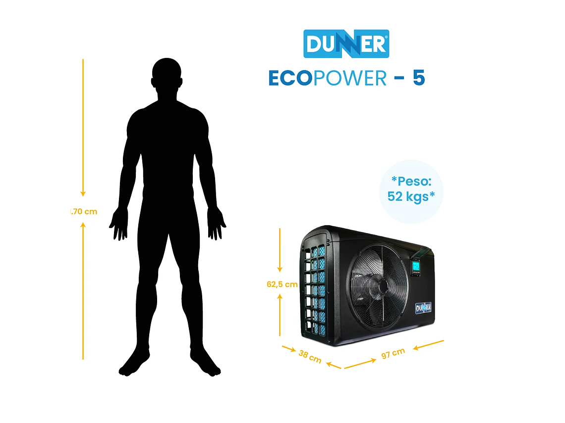 BOMBA DE CALOR DUNNER BOMBAS CALOR ECOPOWER-5 PISCINA HASTA 15M3 4
